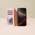 Leather iPhone 17 Pro Wallet Case – Pink - Austin
